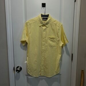 Nautica Mens Short Sleeve Classic Fit Stretch Oxford Shirt‎ Yellow Size M